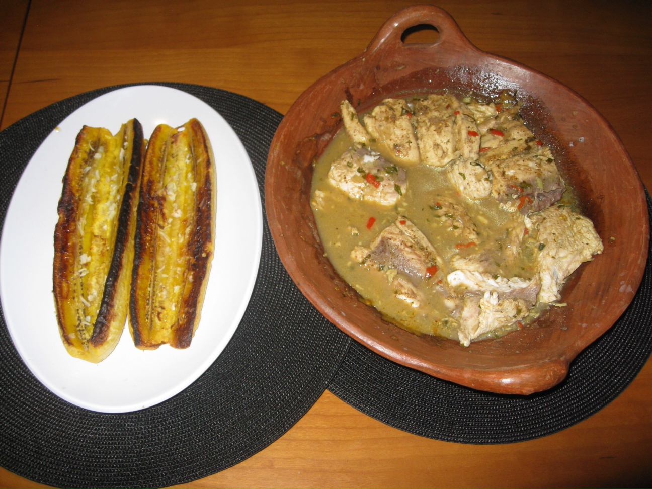 fish with grilled plantain